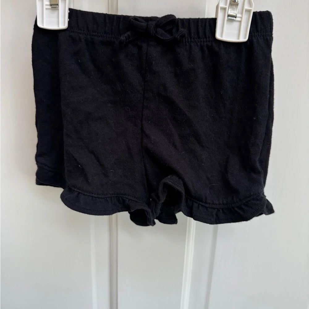 Children's Place 18-24M Black Ruffle Hem Soft Shorts